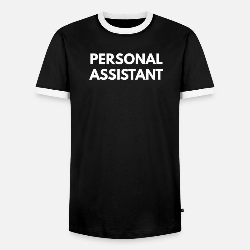 Personal assistant - Men's Ringer Shirt - black/white