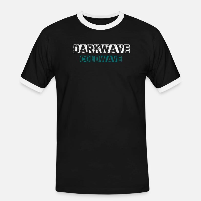 Darkwave Coldwave - Männer Kontrast-T-Shirt - Schwarz/Weiß