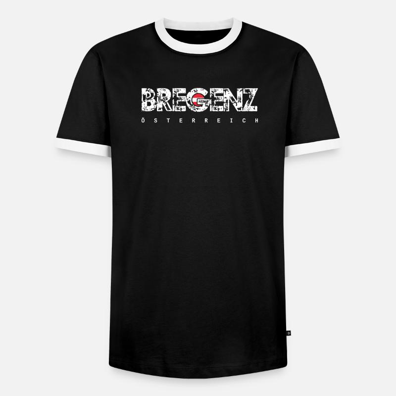 Bregenz - Männer Kontrast-T-Shirt - Schwarz/Weiß