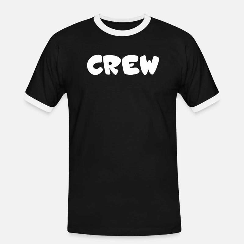Crew Bubbles Typography - Men's Ringer Shirt - black/white