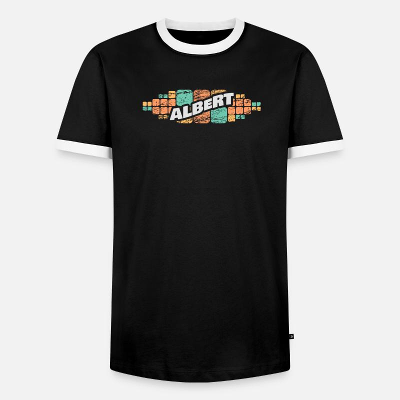 Albert as a given name - Men's Ringer Shirt - black/white