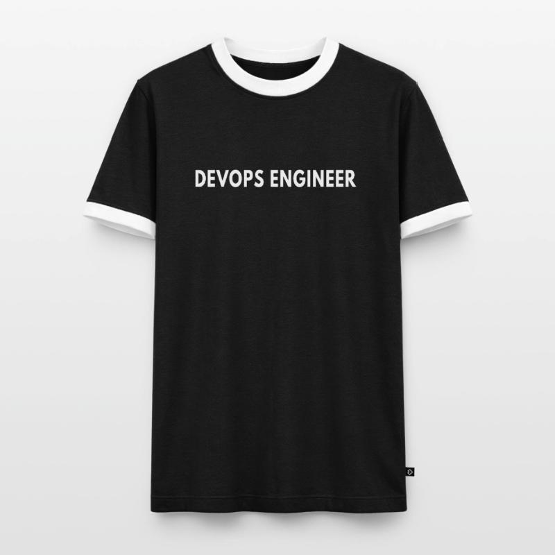 DevOps Engineer – Funny Tech Definition & Coding Männer Kontrast-T-Shirt