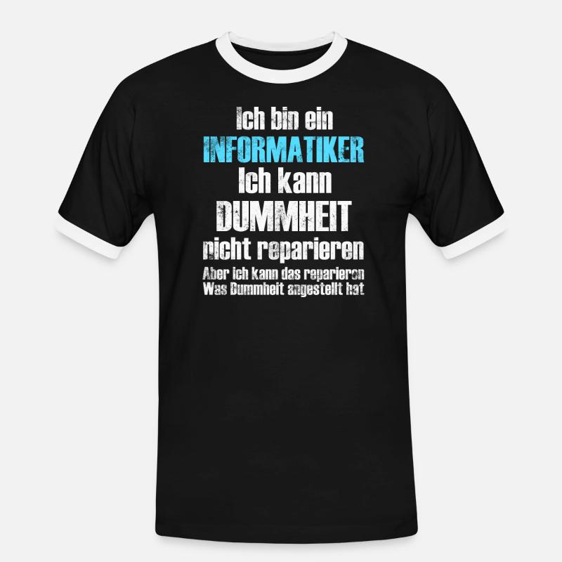 Informatiker Informatik - Männer Kontrast-T-Shirt - Schwarz/Weiß