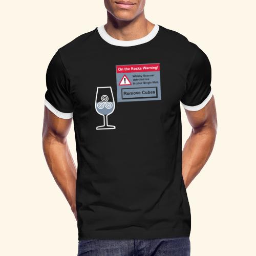 Whisky Spruch Pop-up Eiswarnung - Männer Kontrast-T-Shirt