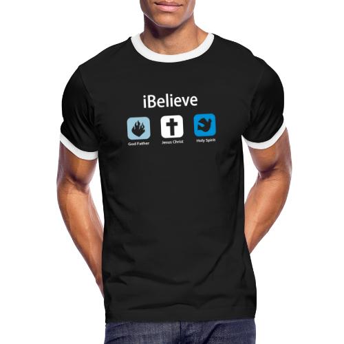 iBelieve - Jesus Shirt (UK) - Männer Kontrast-T-Shirt