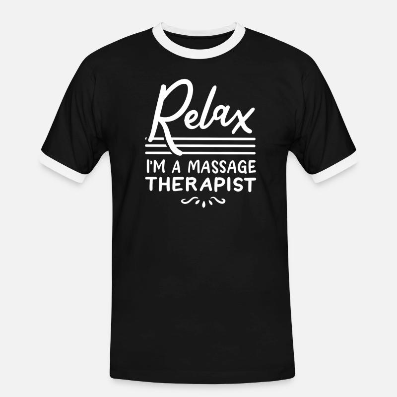 Massagetherapeut Massagetherapie - Männer Kontrast-T-Shirt - Schwarz/Weiß