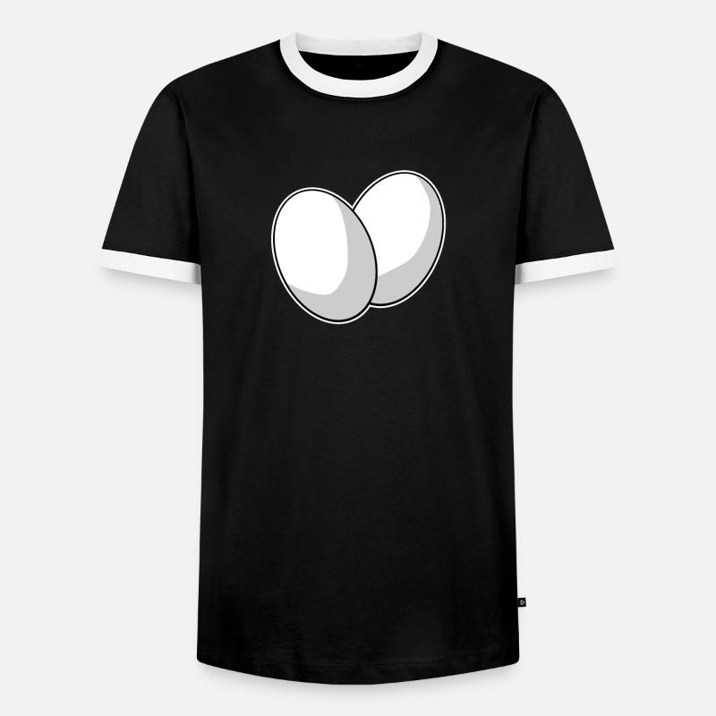 Egg Eggs - Men's Ringer Shirt - black/white