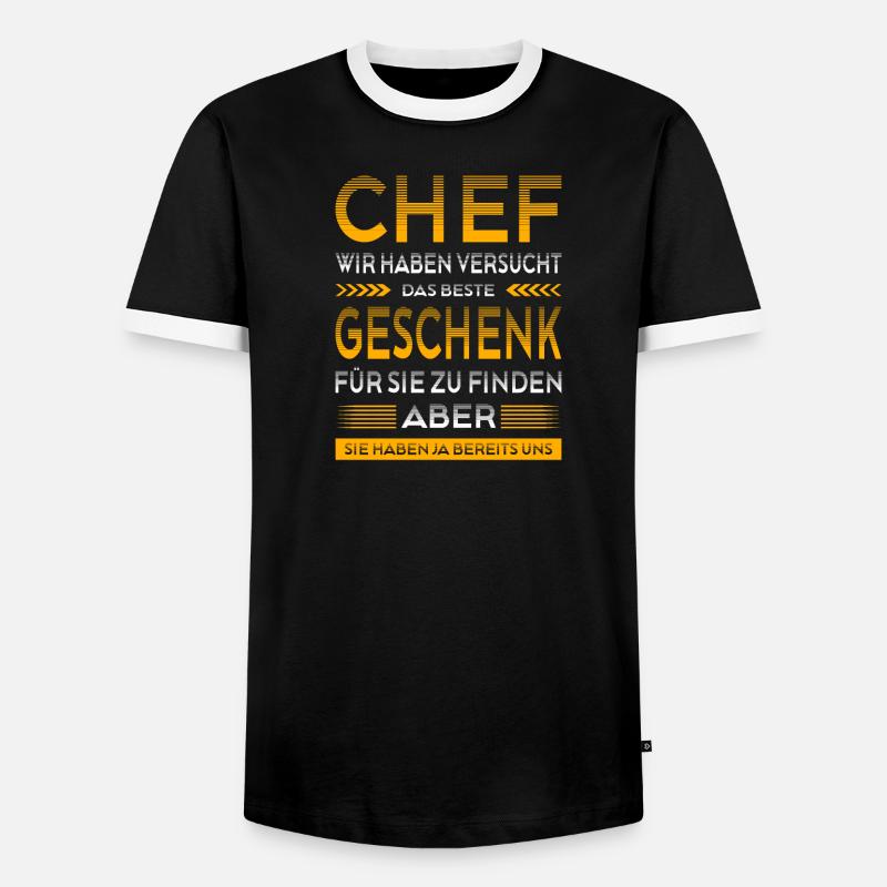 Chef Abschied Geschenke Abschiedsgeschenk - Männer Kontrast-T-Shirt - Schwarz/Weiß