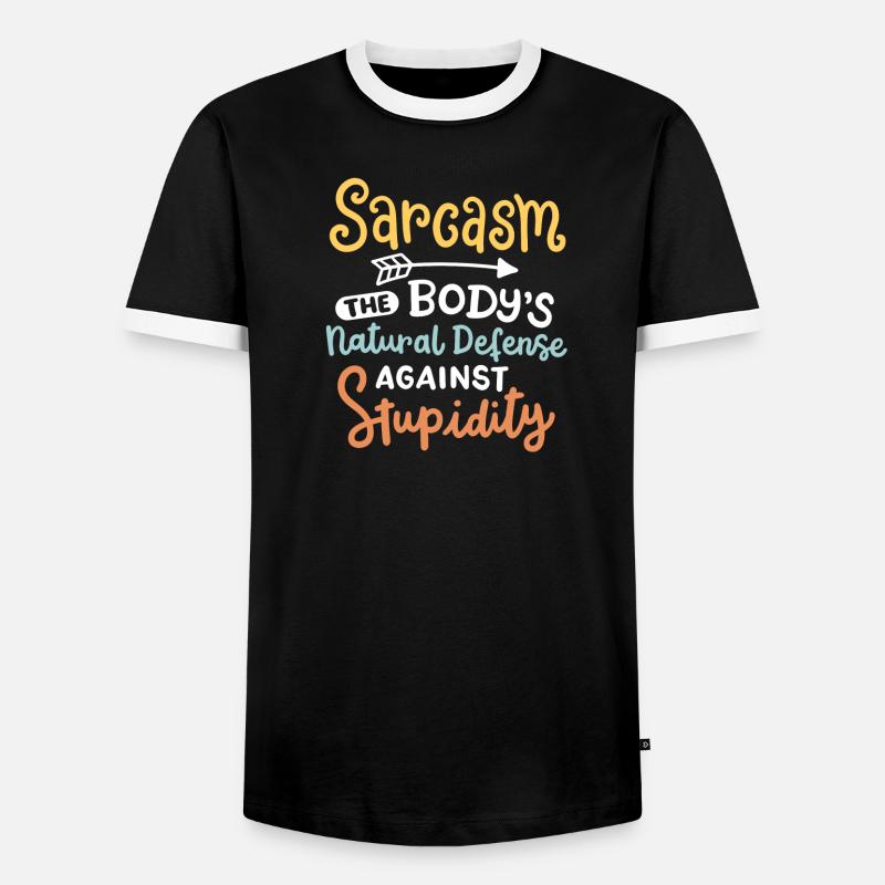 Sarkasmus sarkastischer Spruch - Männer Kontrast-T-Shirt - Schwarz/Weiß
