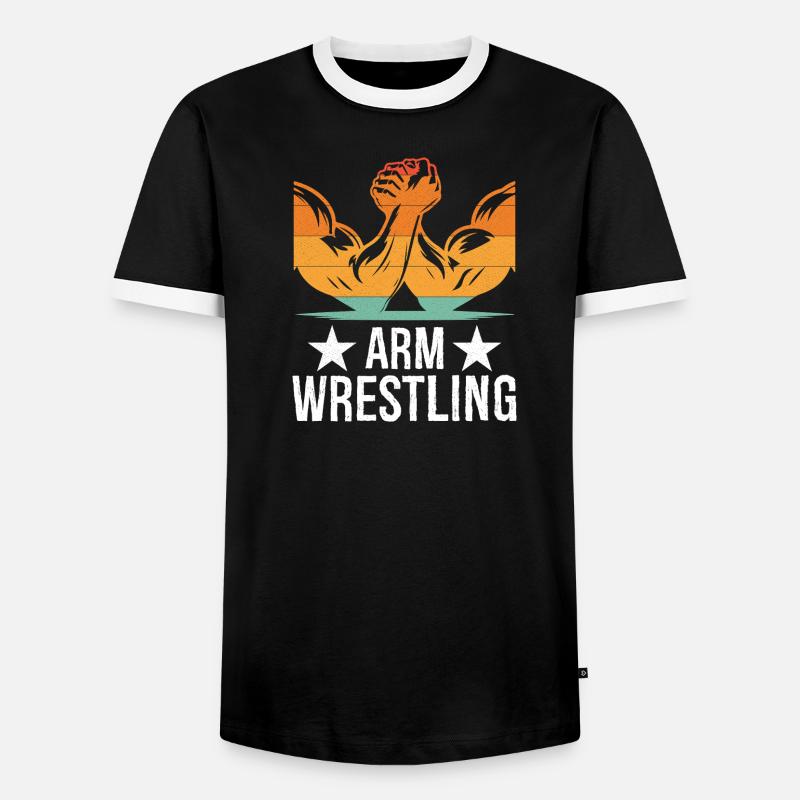 Arm Wrestling Tee - Männer Kontrast-T-Shirt - Schwarz/Weiß