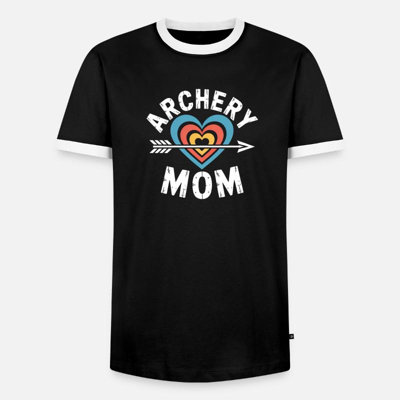Bogenschießen Spruch Mutter Bogenschießen Geschenk - Männer Kontrast-T-Shirt - Schwarz/Weiß