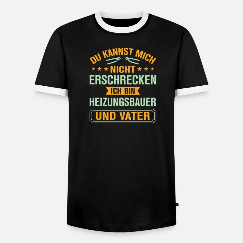 Heating Engineer Heating Construction Plumber Plumber - Men's Ringer Shirt - black/white