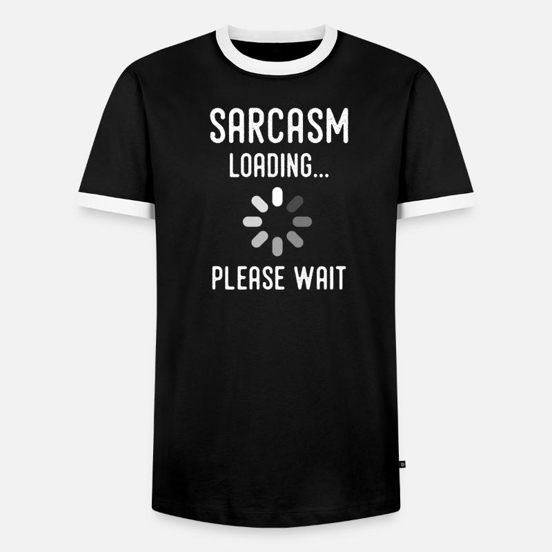 Sarkasmus Loading, bitte warten - Männer Kontrast-T-Shirt - Schwarz/Weiß