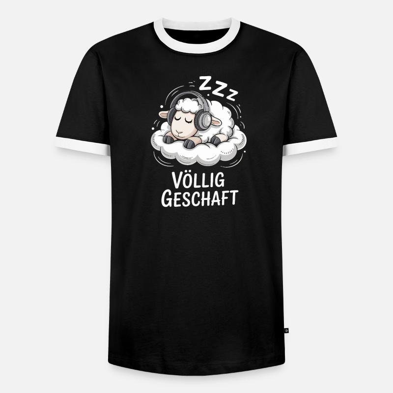 Completely done sheep design - Men's Ringer Shirt - black/white