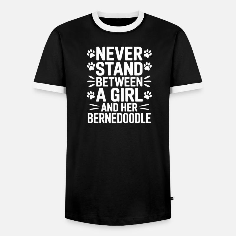 Bernedoodle Spruch Mädchen Bernedoodle Geschenk - Männer Kontrast-T-Shirt - Schwarz/Weiß