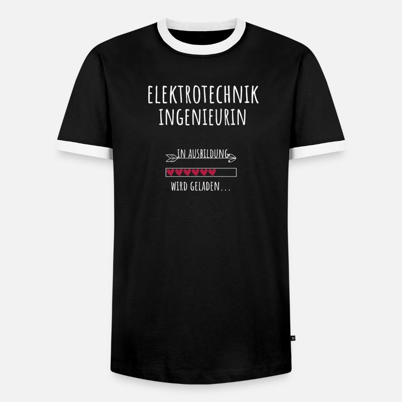Electrical Engineer Study Gift - Men's Ringer Shirt - black/white