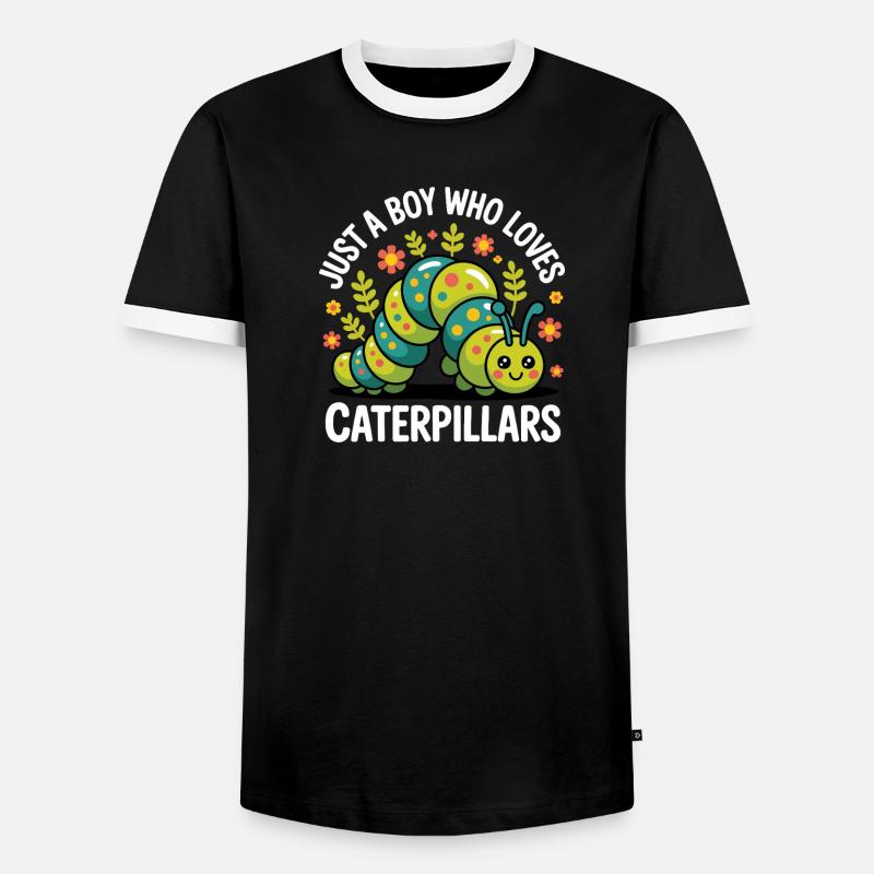 Raupe Junge Geschenk - Männer Kontrast-T-Shirt - Schwarz/Weiß