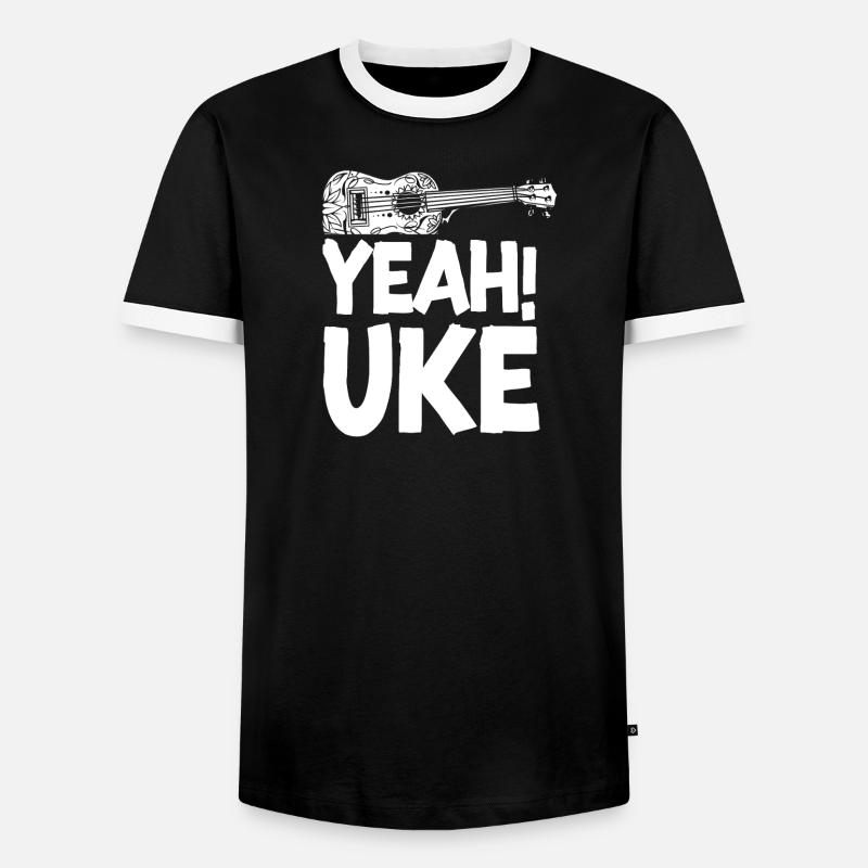 Hawaiian Ukulele Uke Yeah! Uke - Männer Kontrast-T-Shirt - Schwarz/Weiß