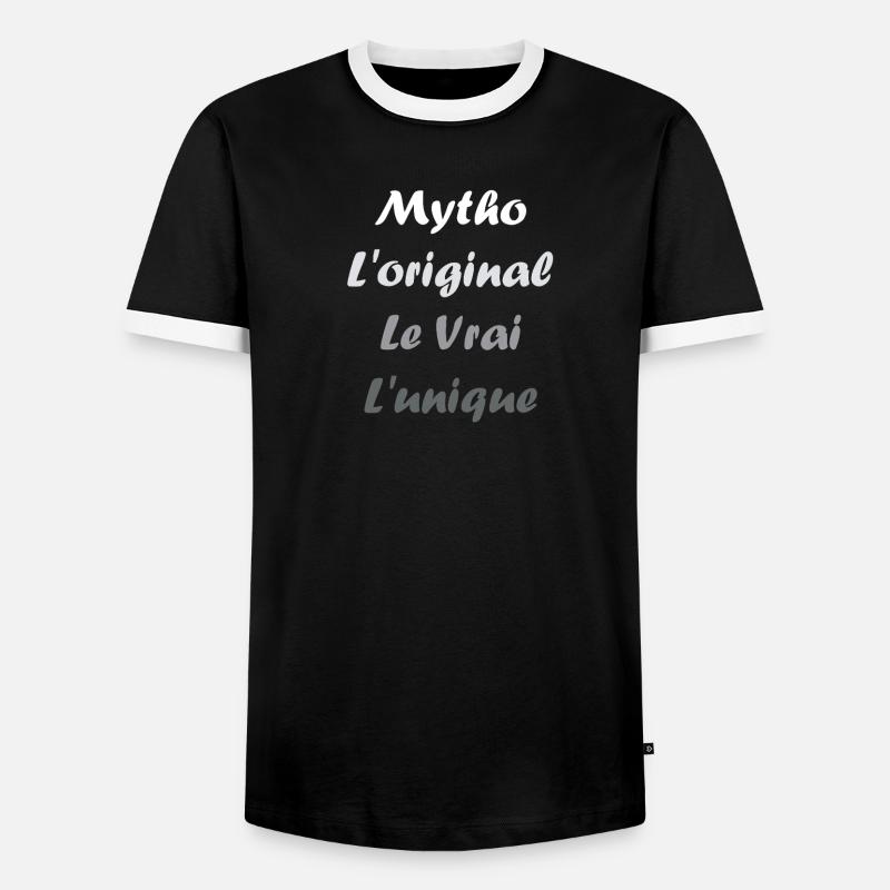 Mytho Origin True Unique - Men's Ringer Shirt - black/white