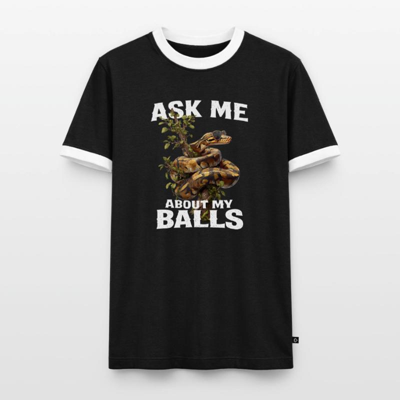 Python roi Serpents Amateurs de terrarium Python T-shirt contrasté Homme