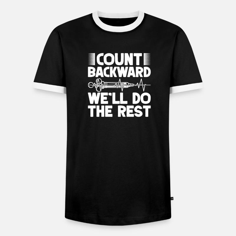 Anesthesiologist Count Backward Anesthesia - Männer Kontrast-T-Shirt - Schwarz/Weiß