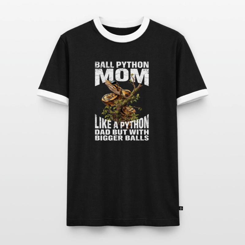 Maman Python roi Maman Serpents Terrarium Python T-shirt contrasté Homme