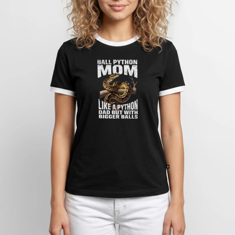 King Python Mom Mom Snakes Terrarium Python Men's Ringer Shirt