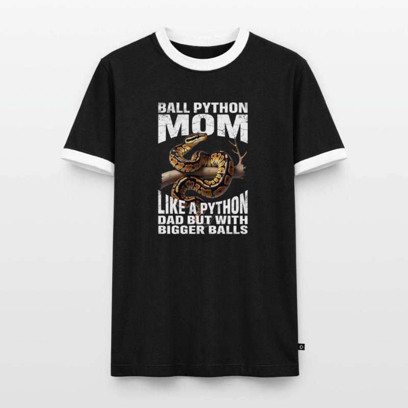 Maman Python roi Maman Serpents Terrarium Python T-shirt contrasté Homme