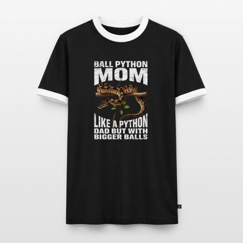 Königspython Mom Mama Schlangen Terrarium Python Männer Kontrast-T-Shirt