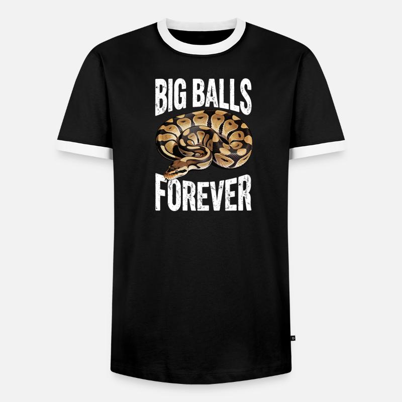 Königspython Schlangen Liebhaber Terrarium Python - Männer Kontrast-T-Shirt - Schwarz/Weiß