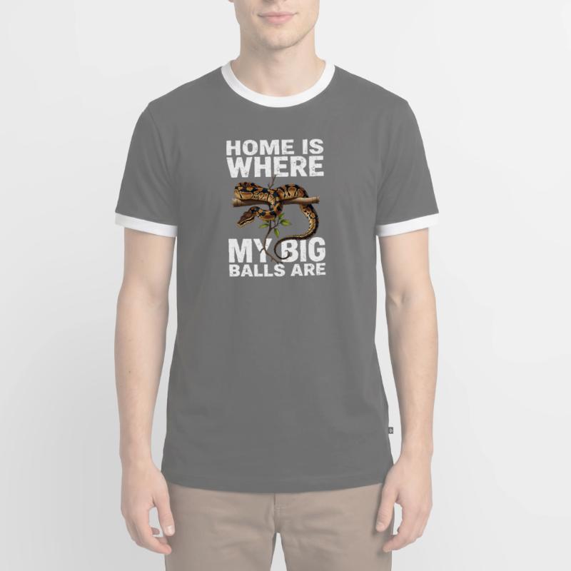 Python roi Serpents Amateurs de terrarium Python T-shirt contrasté Homme