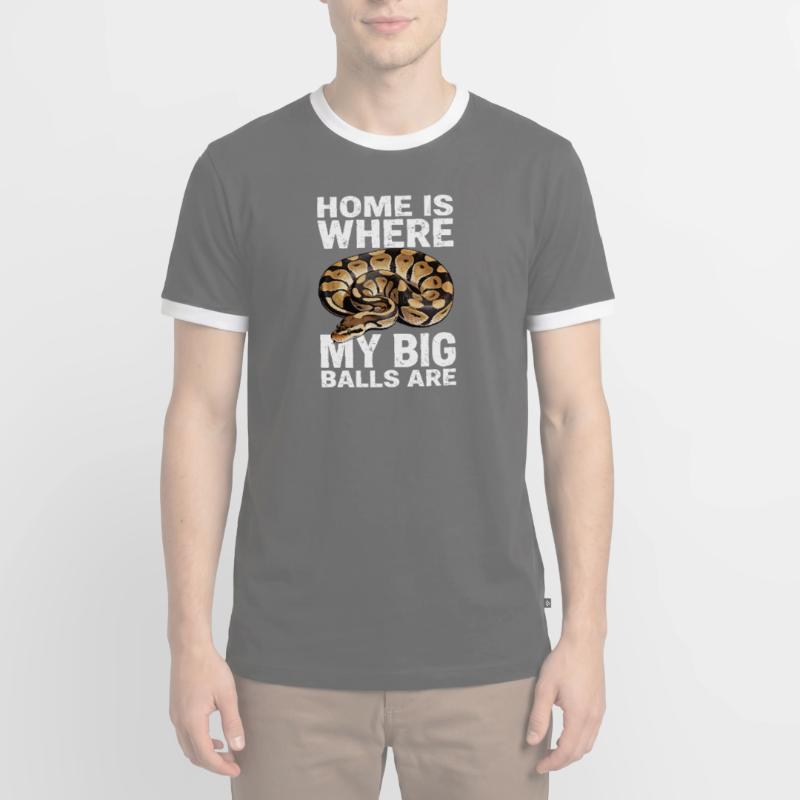 Python roi Serpents Amateurs de terrarium Python T-shirt contrasté Homme