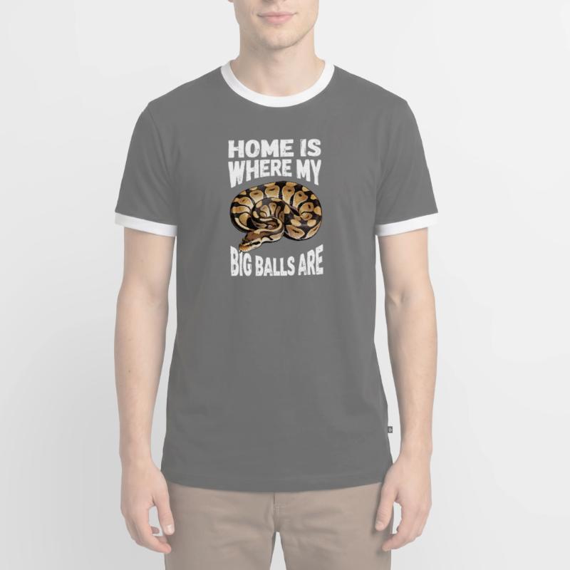 Python roi Serpents Amateurs de terrarium Python T-shirt contrasté Homme