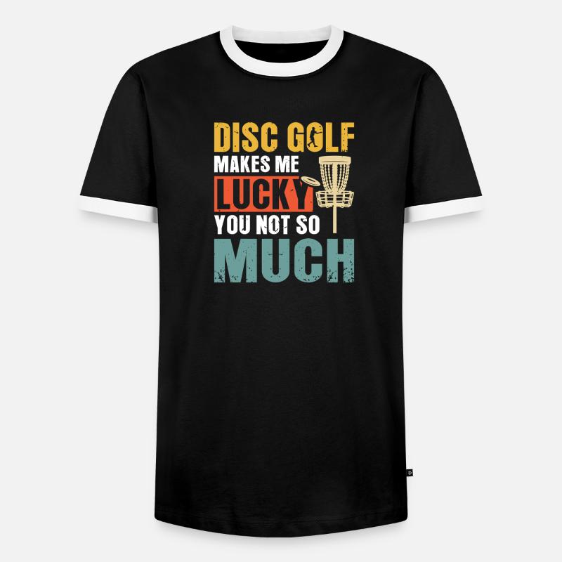 Disc Golf Geschenke Discgolf - Männer Kontrast-T-Shirt - Schwarz/Weiß