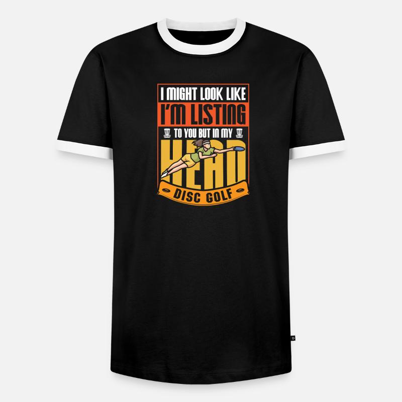 Disc Golf Geschenke Discgolf - Männer Kontrast-T-Shirt - Schwarz/Weiß