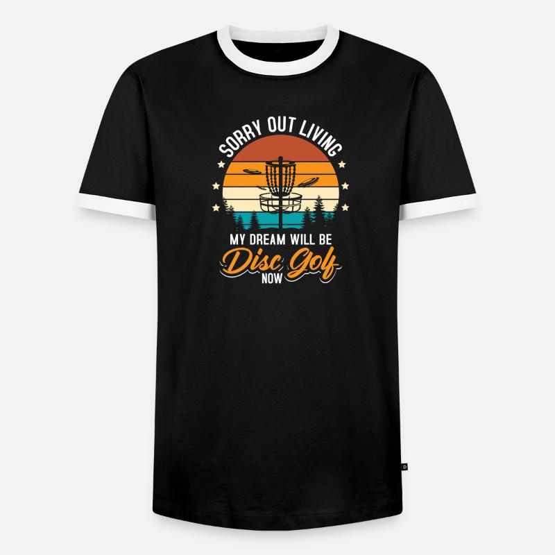 Disc Golf Geschenke Discgolf - Männer Kontrast-T-Shirt - Schwarz/Weiß