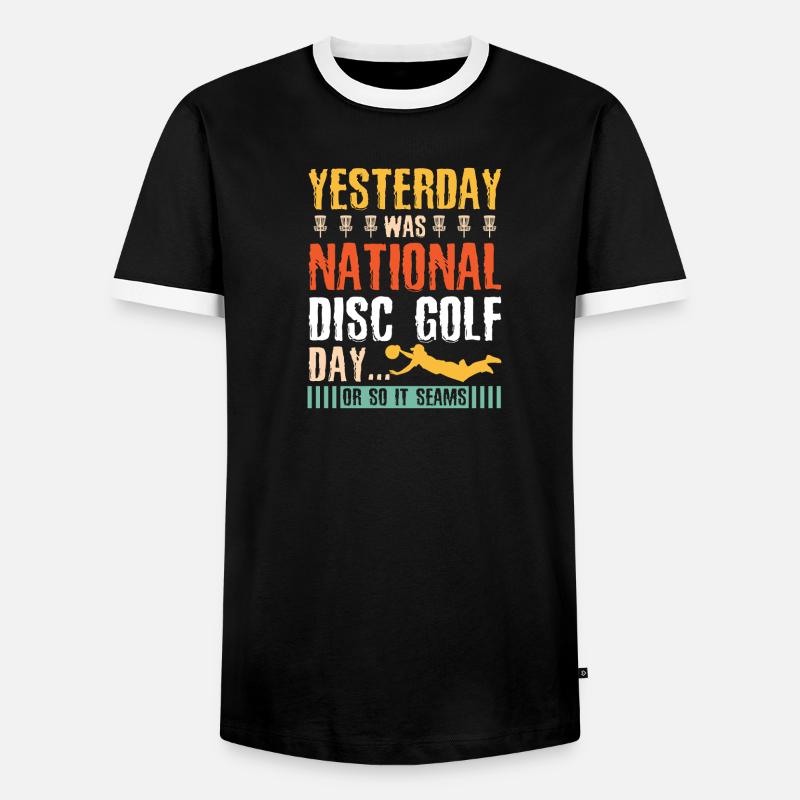 Disc Golf Geschenke Discgolf - Männer Kontrast-T-Shirt - Schwarz/Weiß