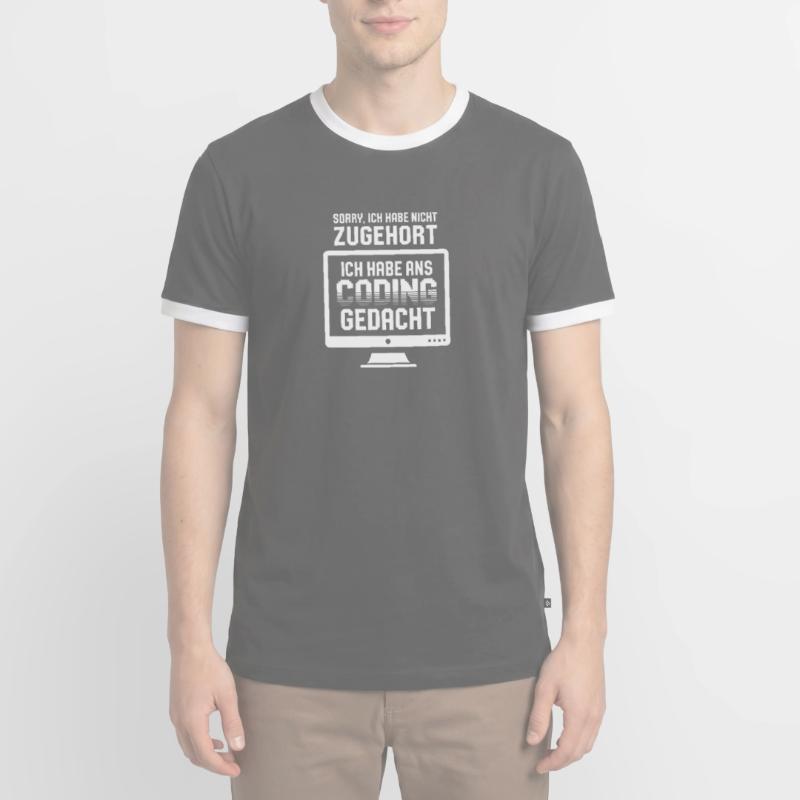 Coder la pensée au lieu d’écouter T-shirt contrasté Homme