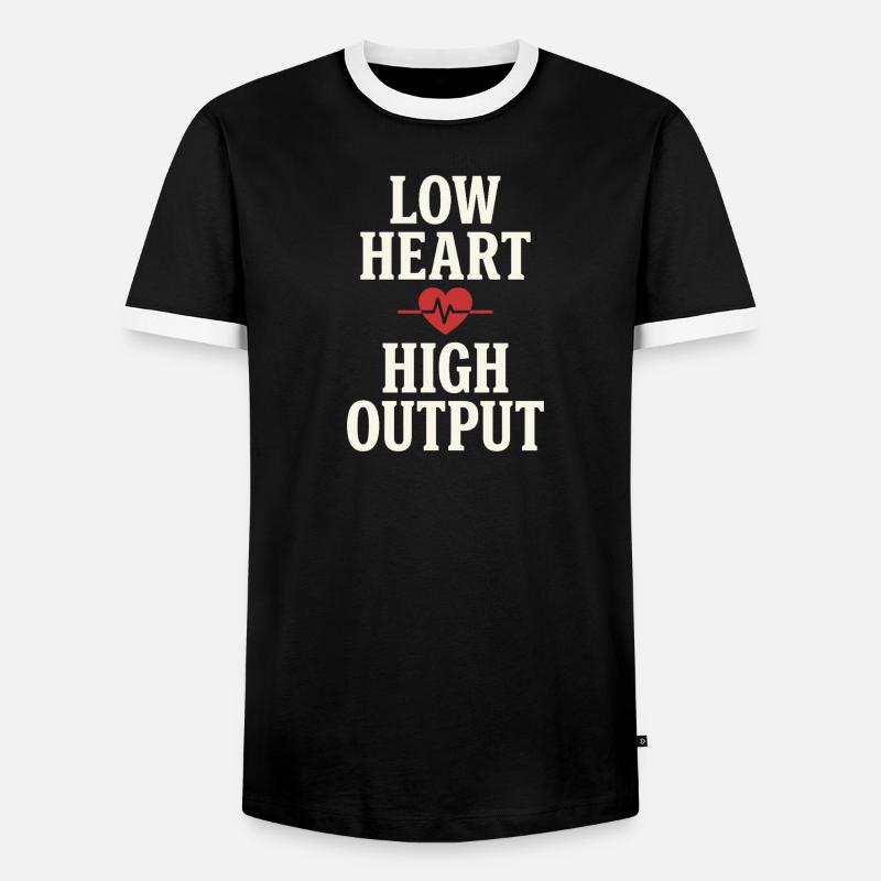Zone 2 Training Herzfrequenztraining Einfaches - Männer Kontrast-T-Shirt - Schwarz/Weiß