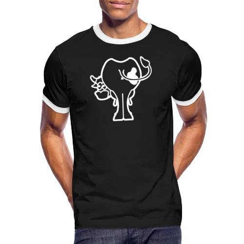 Die Kuhwede Kuh - Männer Kontrast-T-Shirt