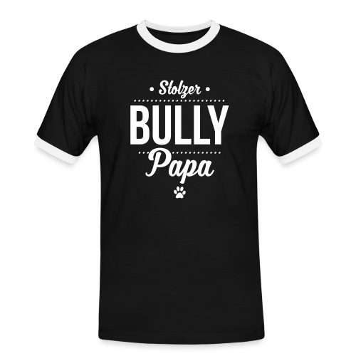 Stolzer Bullypapa Punkte - Männer Kontrast-T-Shirt