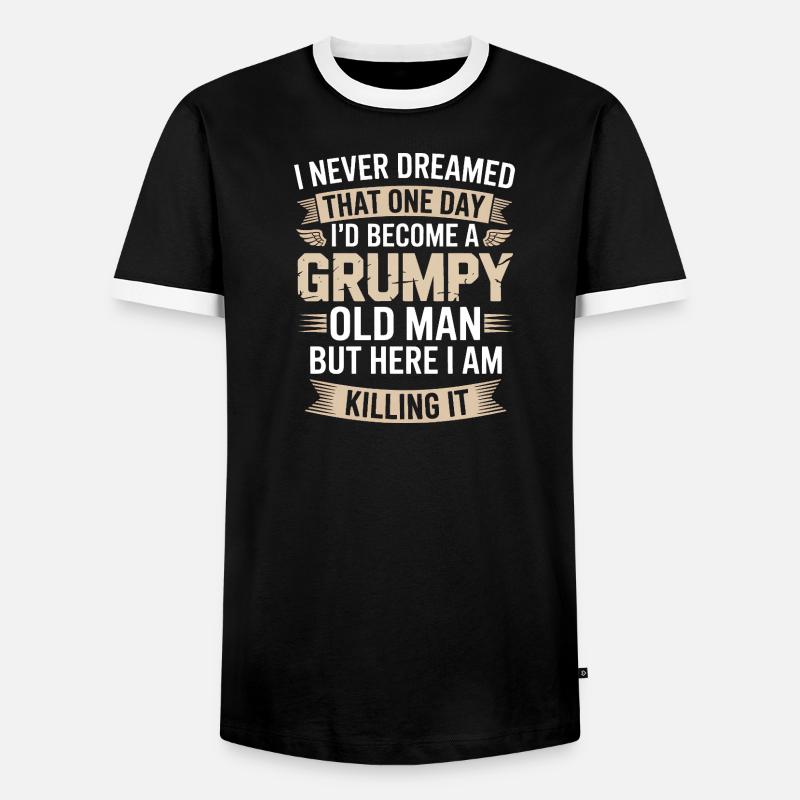 Grumpy Old Man: Killing It - Men's Ringer Shirt - black/white