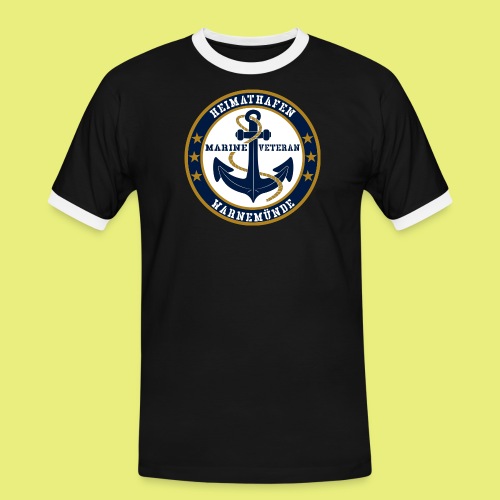 Marine Veteran Heimathafen WARNEMÜNDE - Männer Kontrast-T-Shirt