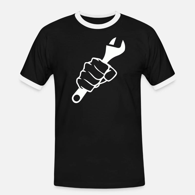 Fists and Screwdriver Force - Men's Ringer Shirt - black/white