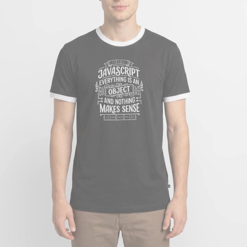 JavaScript: Alles ist ein Objekt Männer Kontrast-T-Shirt
