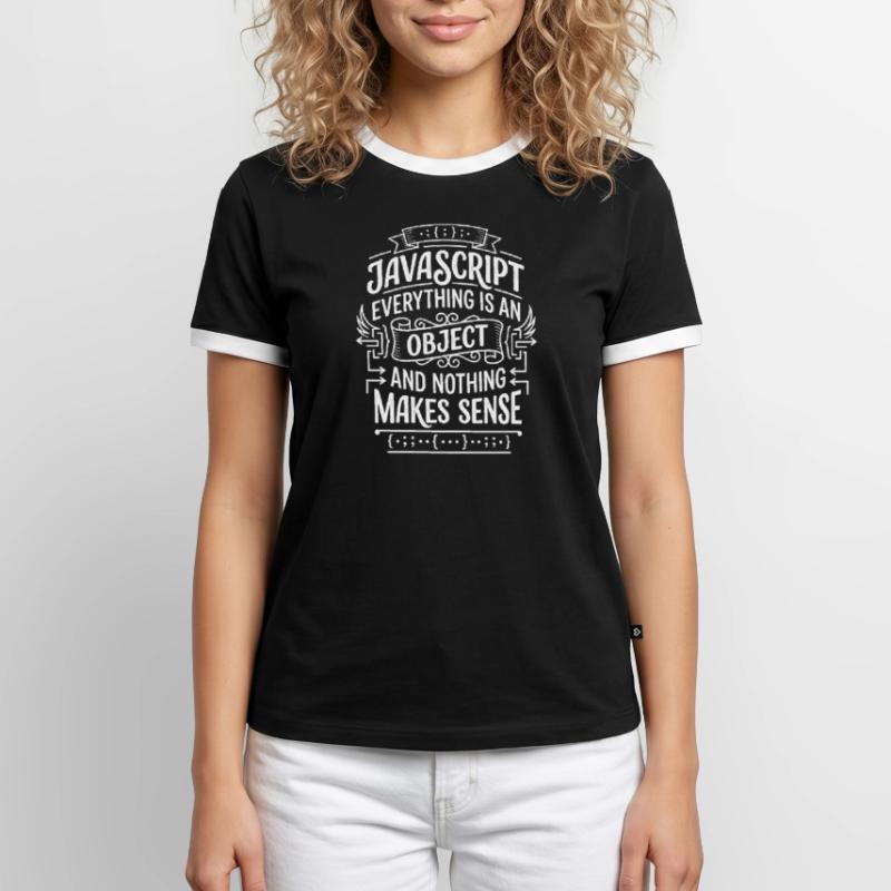 JavaScript: Alles ist ein Objekt Männer Kontrast-T-Shirt
