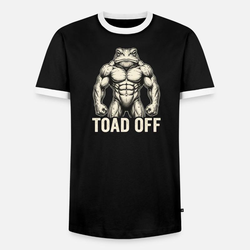 Toad Off Internet Meme Frog - Men's Ringer Shirt - black/white
