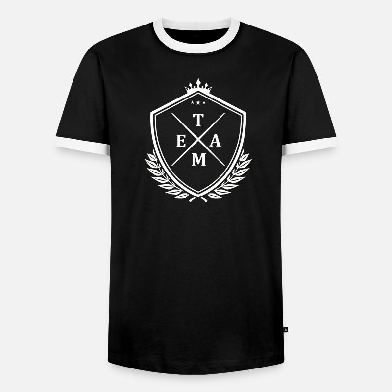 Team Crest - Men's Ringer Shirt - black/white