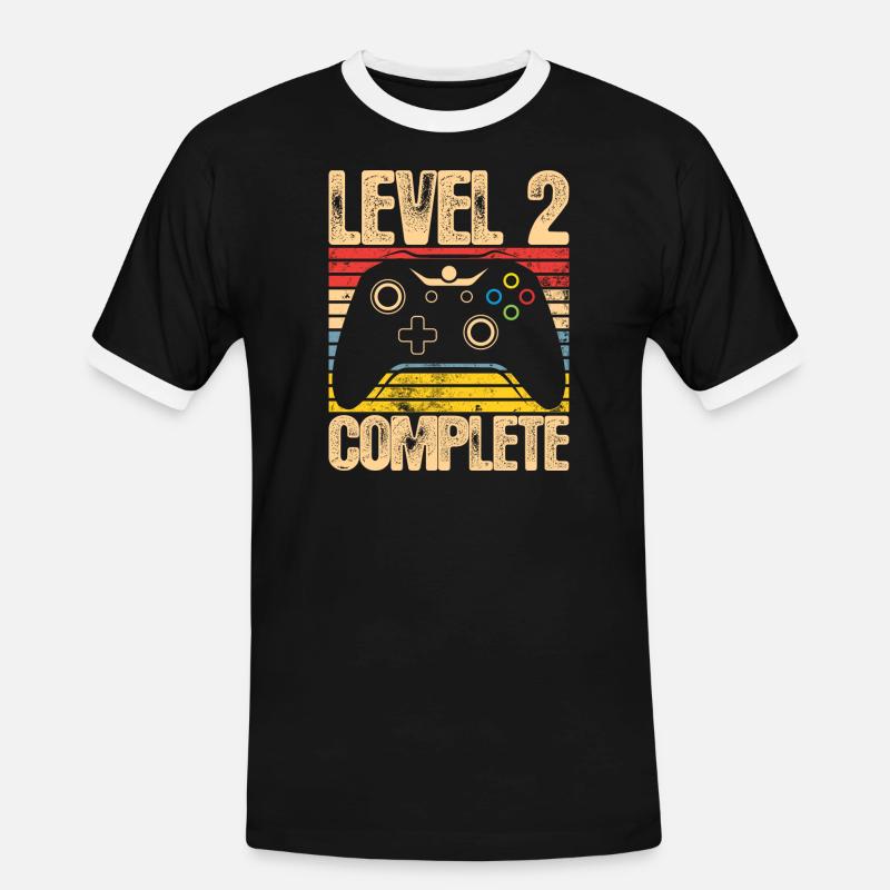 Level 2 Complete Controller - Men's Ringer Shirt - black/white