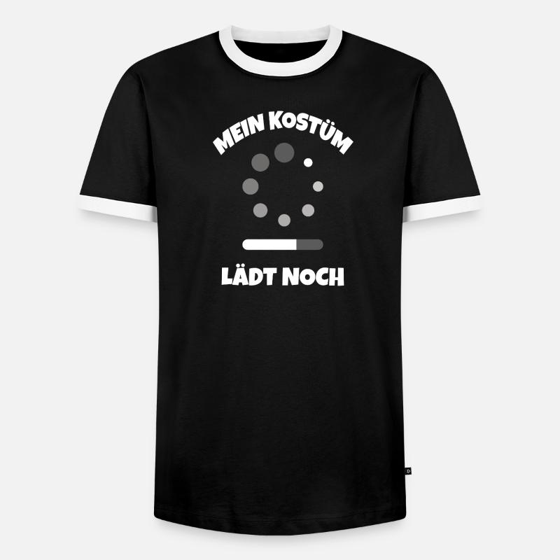 My costume is still loading - Men's Ringer Shirt - black/white
